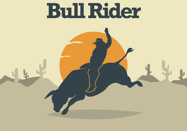 632x443 Bull Rider Illustration Free Vector Download 338399 Cannypic