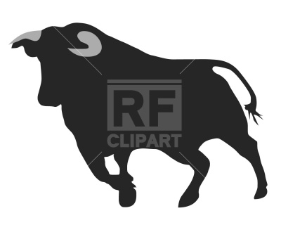 400x320 Running Bull Silhouette Vector Image Vector Artwork Of Plants