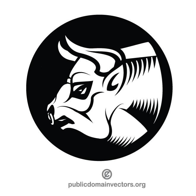 660x660 Silhouette Of A Bull Vector Clip Art