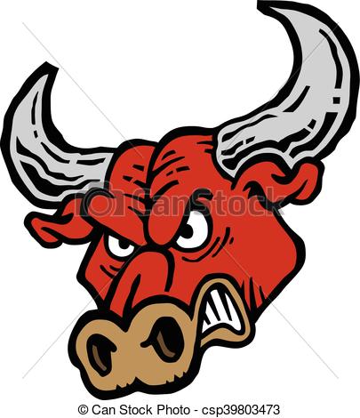 405x470 Angry Bull Vector Icon.
