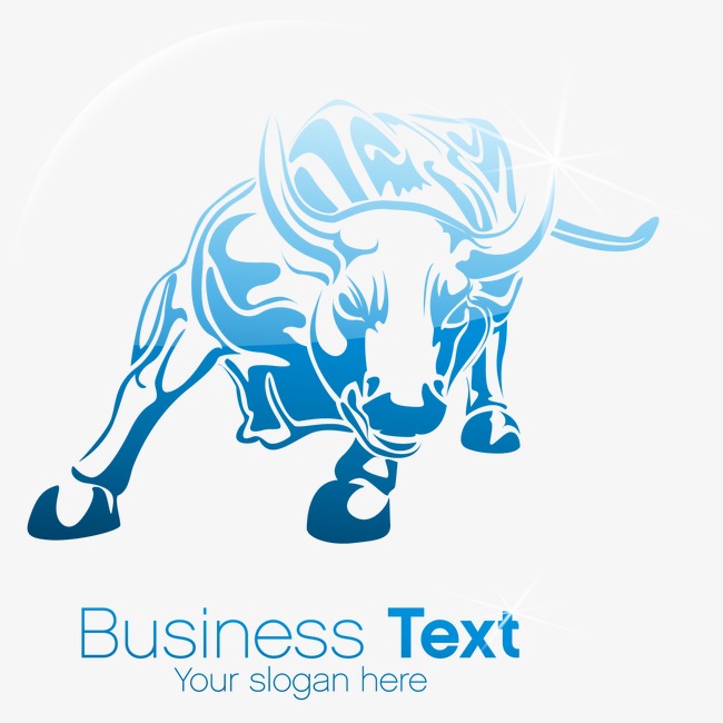 650x650 Gorgeous Silver Blue Bulls Vector Material, Silver Blue Bulls, Eps