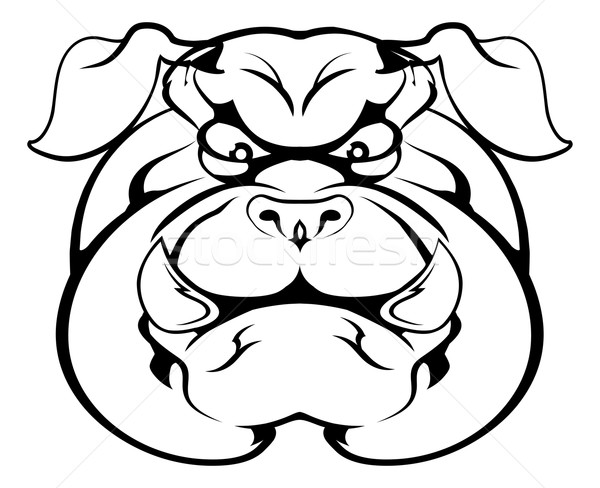 600x488 Bulldog Character Face Vector Illustration Christos Georghiou