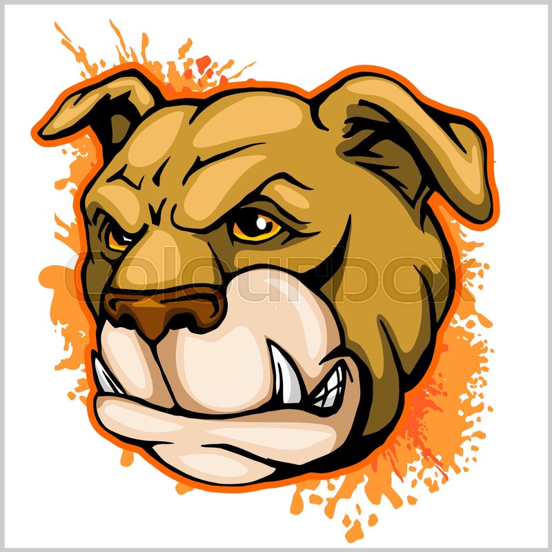 800x800 Bulldog Mascot Cartoon Face