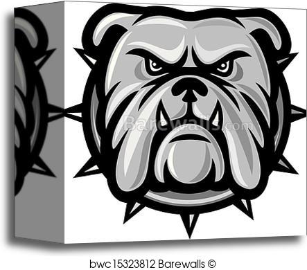 443x390 Canvas Print Of Bulldog Head Barewalls Posters Amp Prints