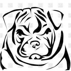 300x300 English Bulldogs Head Vector Clipart Arenawp