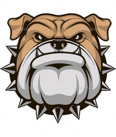 236x280 Bulldog Logo Template Design In Outline Style. Vector Illustration