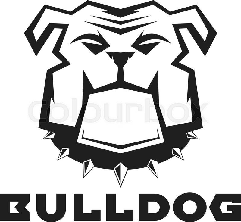 800x737 Bulldog Logo Vector Illustration, Emblem Design On White