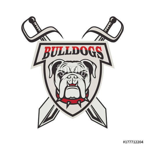 500x500 Bulldog Mascot Logo Vector Illustration Stock Image And Royalty