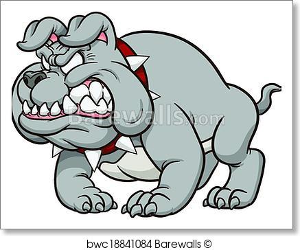 437x364 Art Print Of Cartoon Bulldog Mascot Barewalls Posters Amp Prints