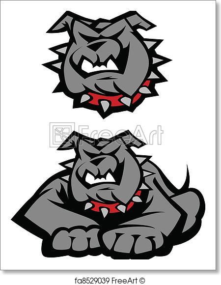 450x580 Free Art Print Of Bulldog Mascot Body Illustration. Graphic Vector