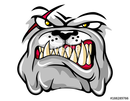 500x387 Illustration Of Angry Bulldog Mascot Cartoon Character In Vector
