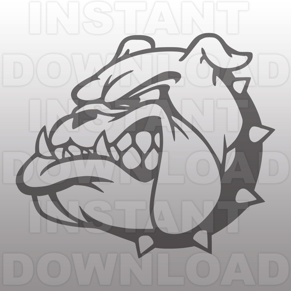 1000x1000 Bulldog Mascot Svg File Cutting File Clip Art For Commercial And