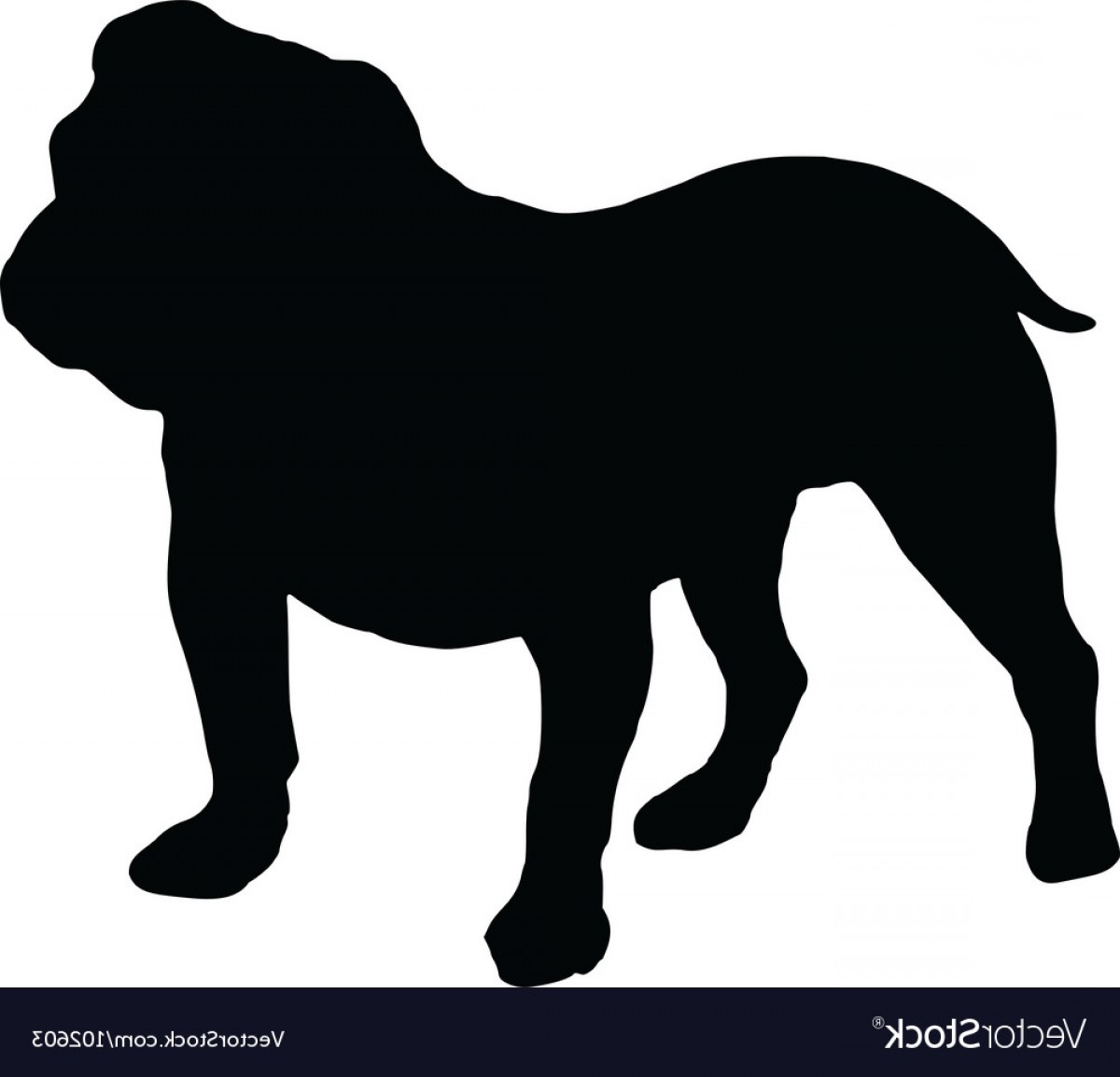 1200x1154 Silhouette Of An English Bulldog Vector Arenawp