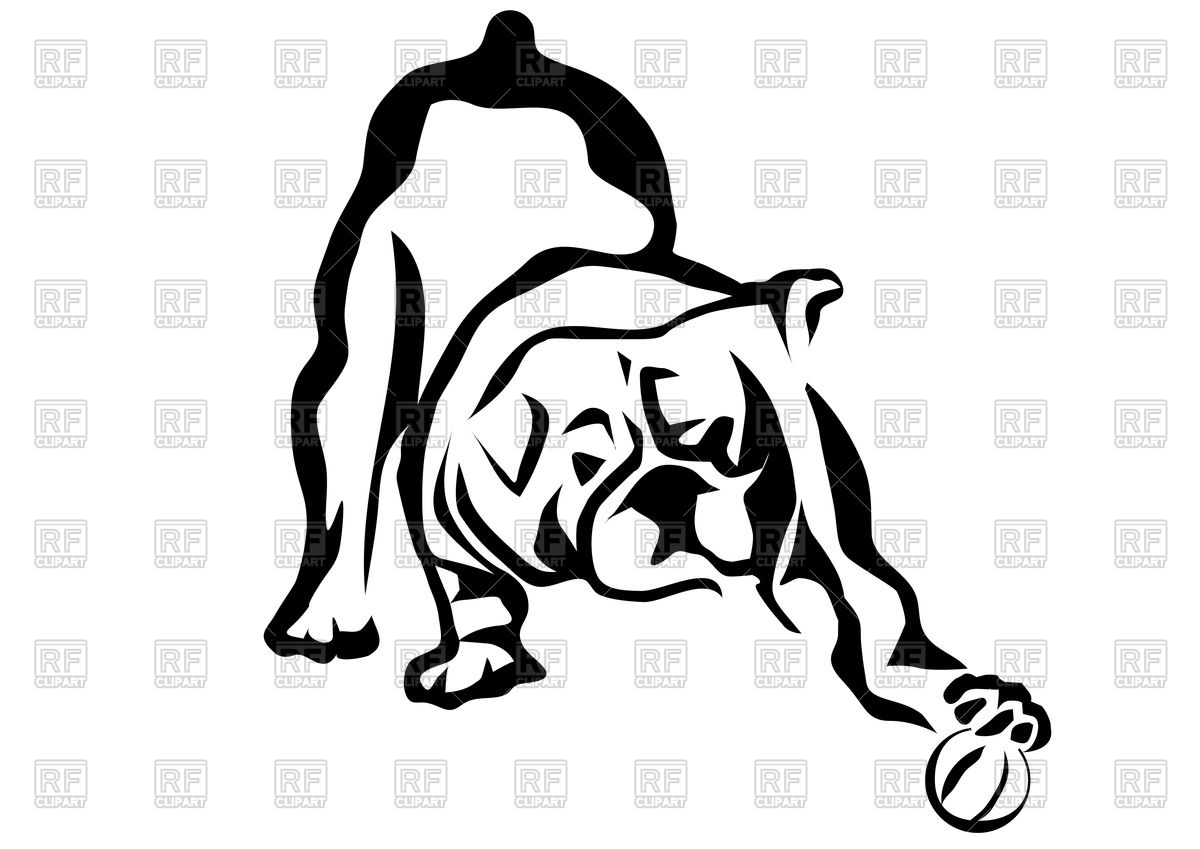 1200x849 Silhouette Of Bulldog Vector Image Vector Artwork Of Plants And