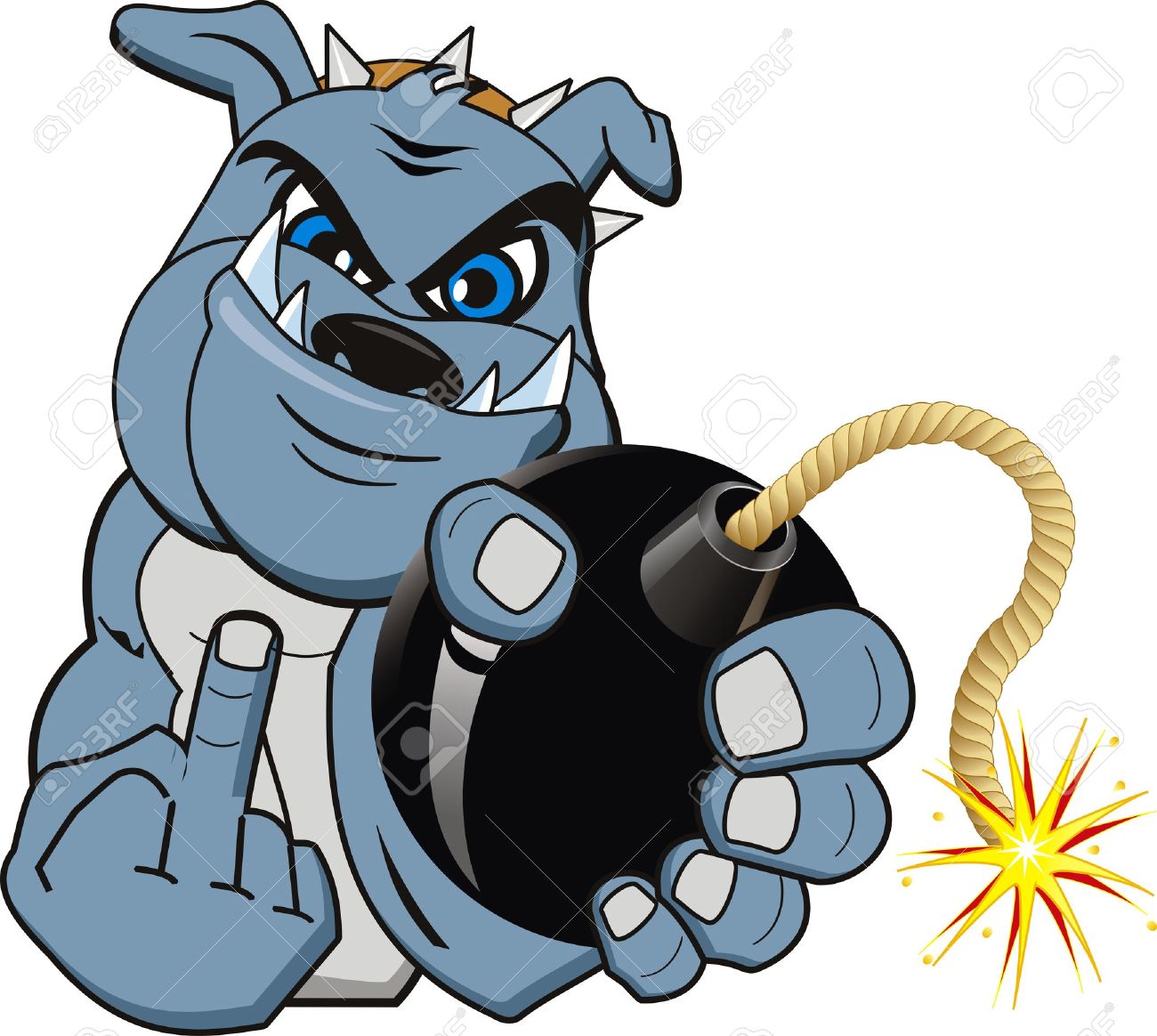 1300x1164 Growling Bulldog Vector Art Thinkstock