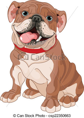 332x470 Illustration Of Cute English Bulldog .