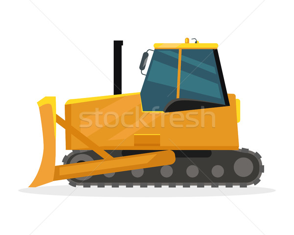 600x480 Bulldozer Vector Illustration In Flat Design Vector Illustration