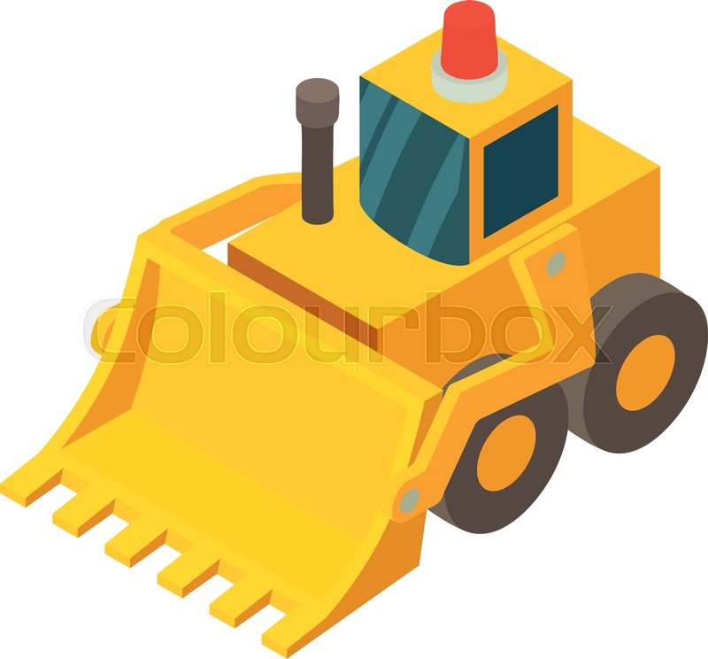 800x744 Bulldozer Icon. Isometric Illustration Of Bulldozer Vector Icon