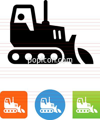 400x479 Vector Bulldozer Icon