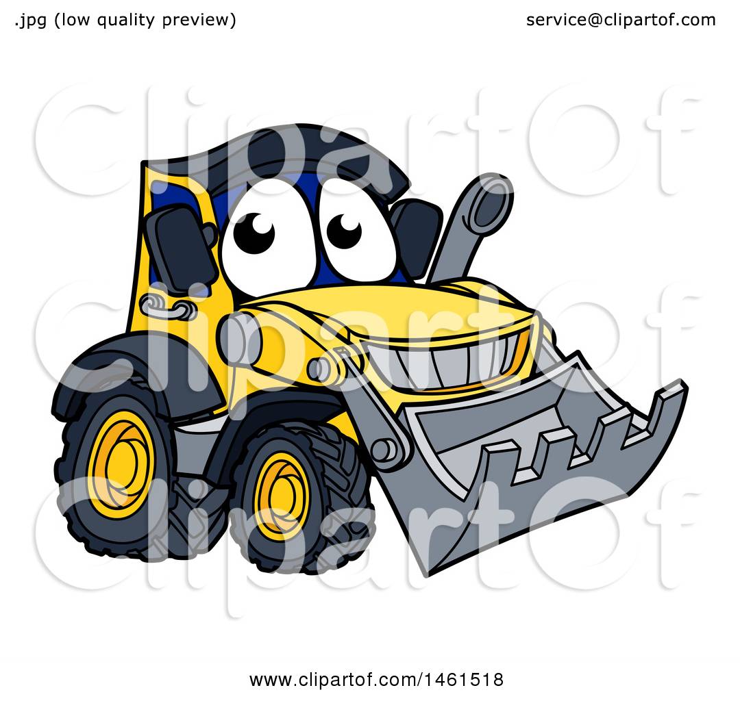1080x1024 Clipart Of A Bulldozer Mascot Character