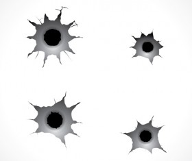 280x235 Bullet Holes Vector