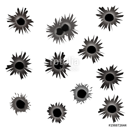 500x500 Bullet Holes, Vector Stock Image And Royalty Free Vector Files On