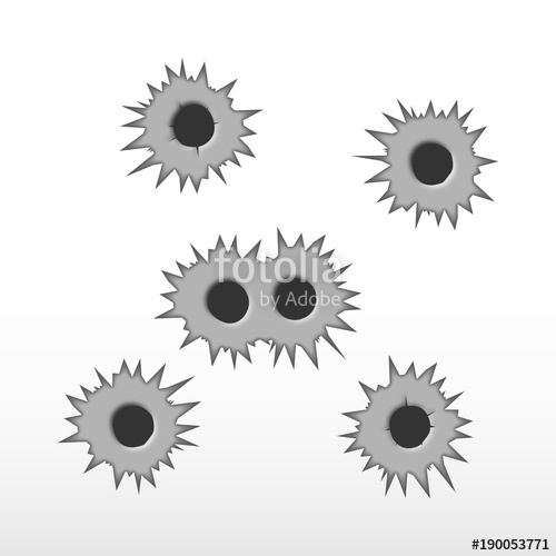 500x500 Metal Bullet Hole Vector Illustration Stock Image And Royalty