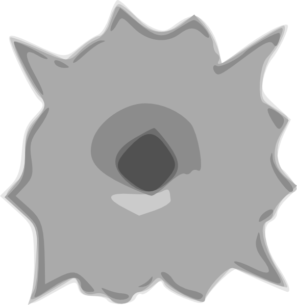 582x598 Bullet Hole Clip Art Free Vector 4vector