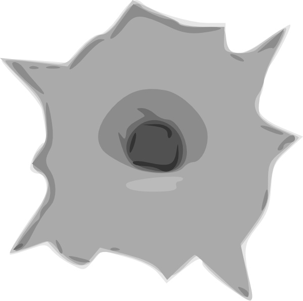 600x596 Bullet Hole Clip Art Free Vector In Open Office Drawing Svg ( .svg
