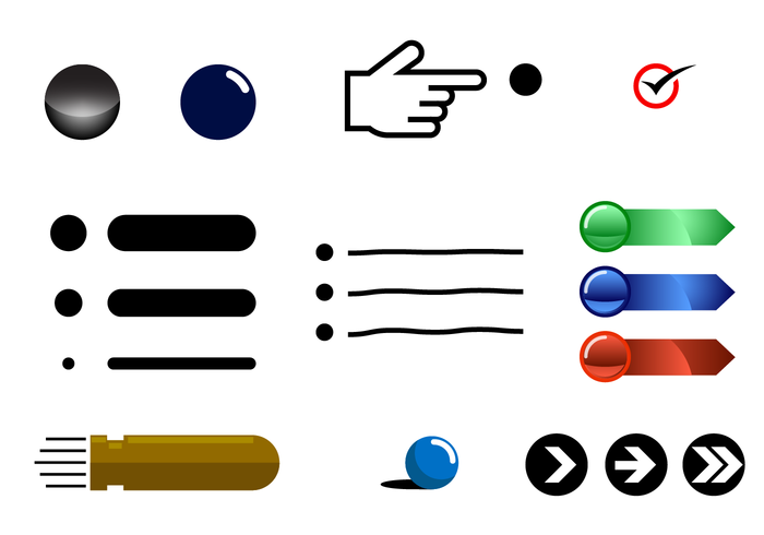 700x490 Free Bullet Points Vector