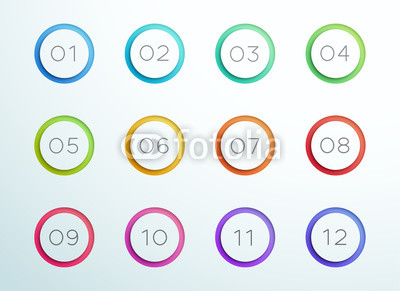 400x291 Number Bullet Point Cut Out Rings 1 To 12 Vector Buy Photos Ap