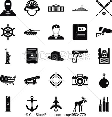 450x470 Bullet Icons Set, Simple Style. Bullet Icons Set. Simple Set Of 25