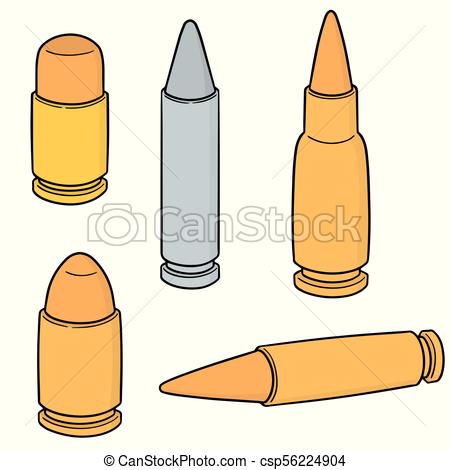 450x470 Vector Set Of Bullet.