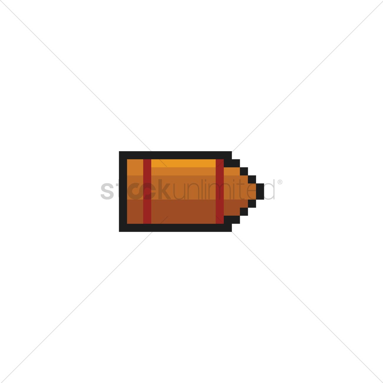 1300x1300 Pixel Art Bullet Vector Image