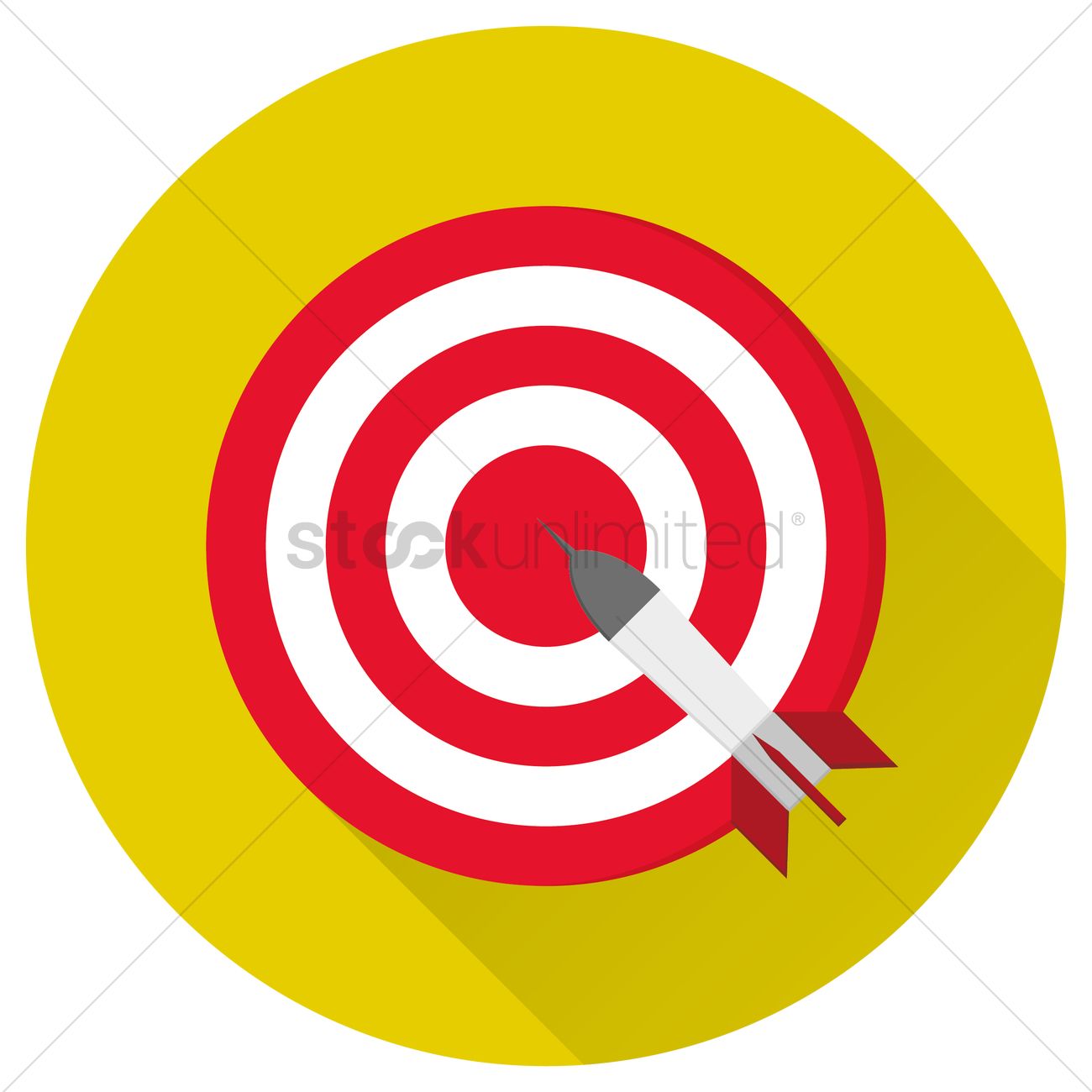 1300x1300 A Dart And Bullseye Vector Image