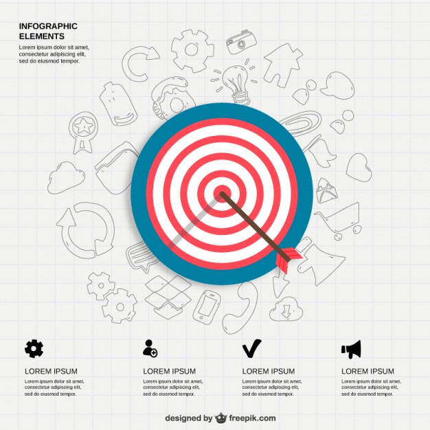 626x626 Infographic Icons And Bullseye Vector Free Download