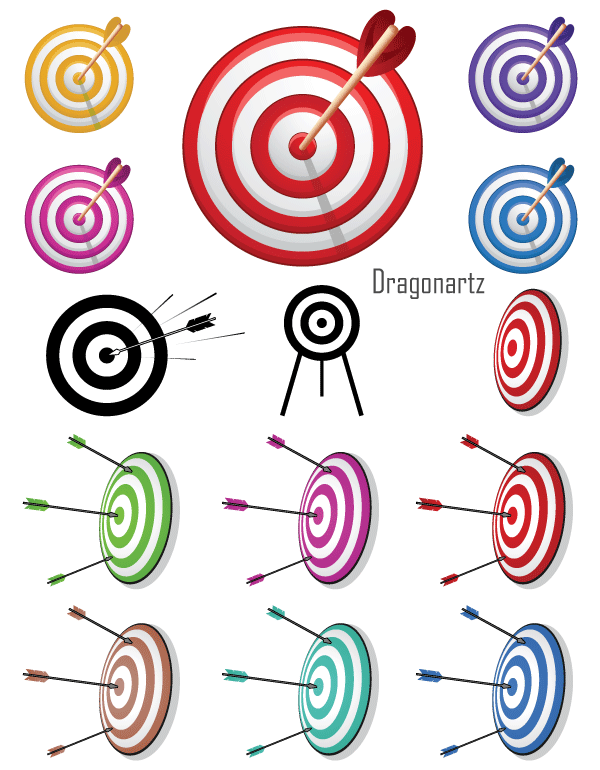 600x770 Arrow Bullseye Target Vector Graphics 123freevectors