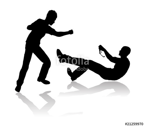 500x438 Bullying Scene Silhouette Stock Image And Royalty Free Vector