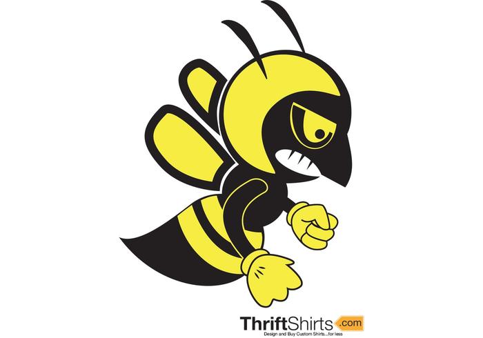 700x490 Fighting Bee Vector Mascot Free Vector Art