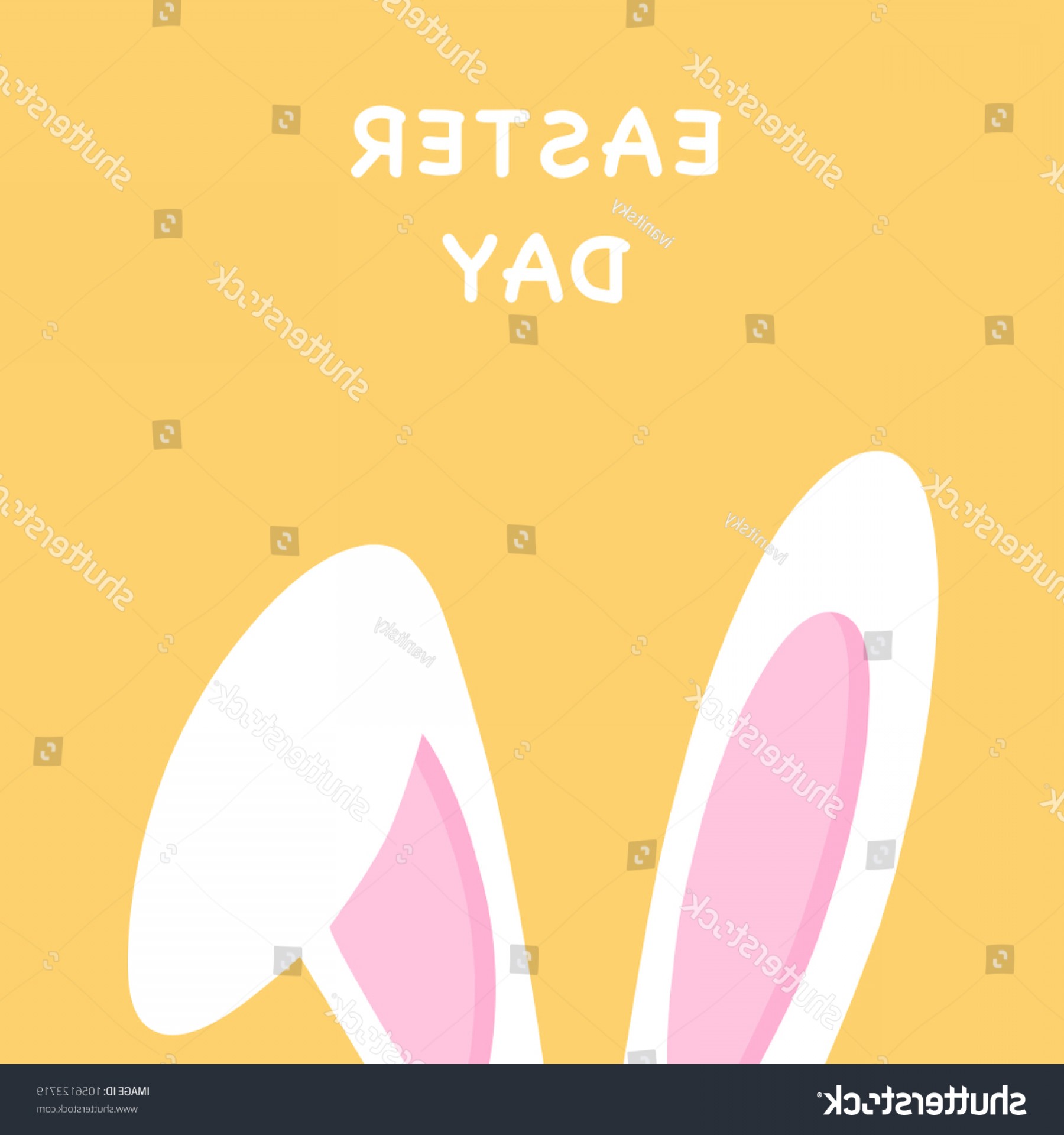 1800x1920 Easter Bunny Ears Vector Illustration Isolated Shopatcloth