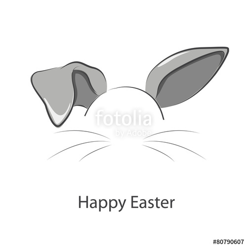 500x500 Illustration Of Long Rabbit Ears. Vector Stock Image And Royalty