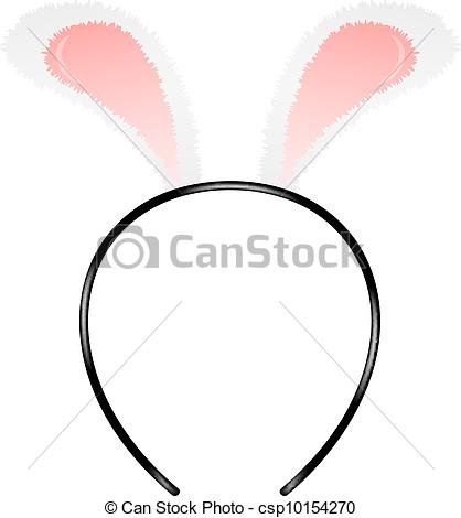 418x470 Bunny Ears (Headband) Isolated On White Background.