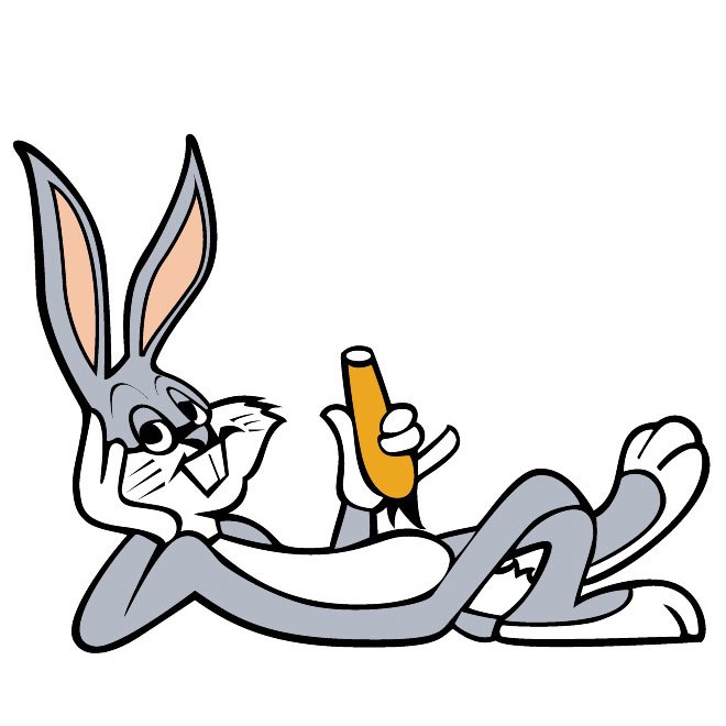 660x660 Bugs Bunny Eating Carrot Graphics Free Vector 123freevectors