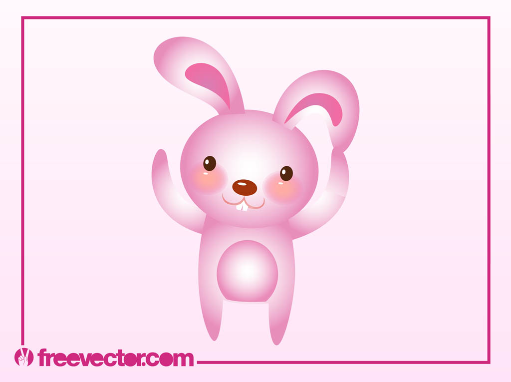1024x765 Pink Bunny Vector Vector Art Amp Graphics