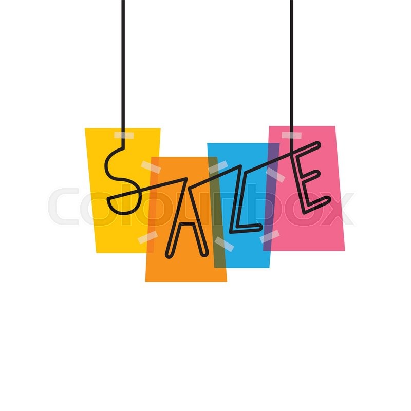 800x800 Sale Words With Colorful Confetti Or Bunting