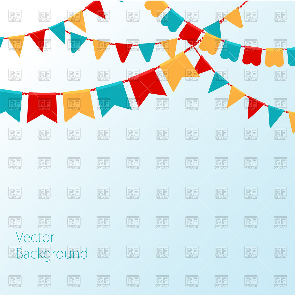 1200x1200 Blue Sky With Colorful Flags Garlands