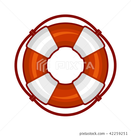 450x468 Life Buoy Icon On White Background. Vector