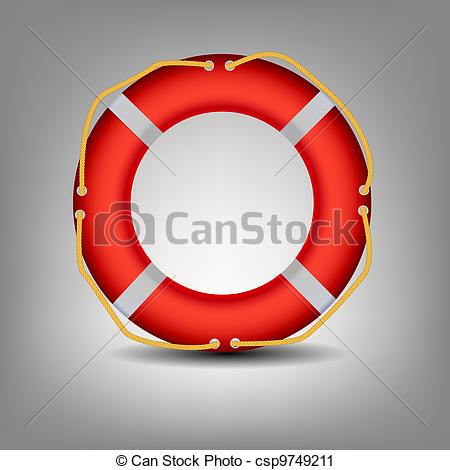 450x470 Life Buoy Icon Vector Illustration.