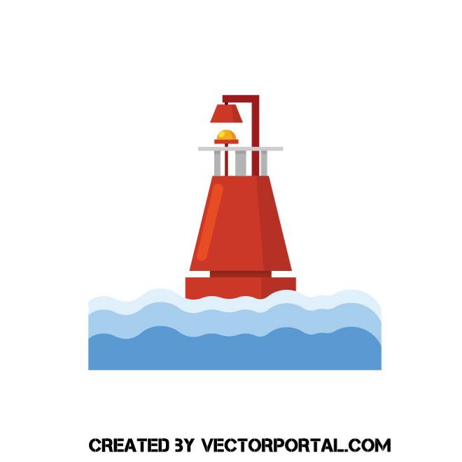 660x660 Red Buoy Vector Image