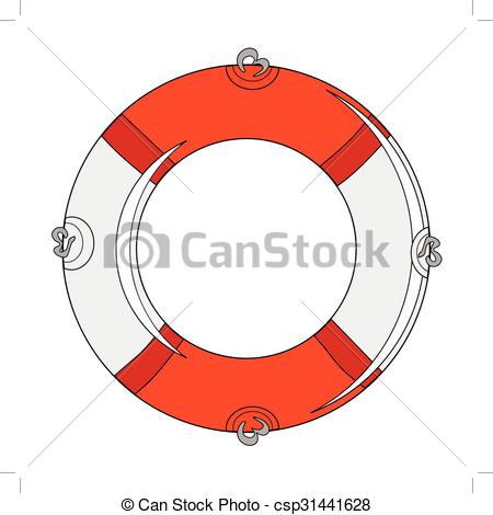 450x470 Vector Illustration Of Life Buoy.